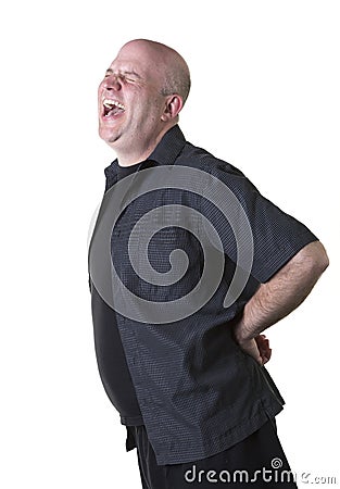 Lower back pain Stock Photo