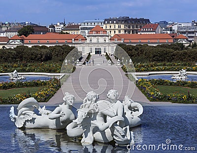 Lower Belvedere Palace - Vienna - Austria Editorial Stock Photo