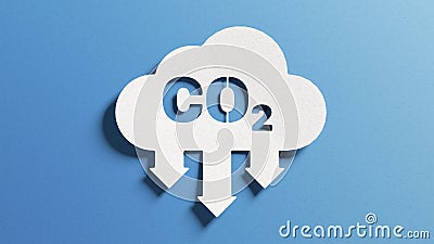 Lower CO2 emissions to limit climate change and global warming. Reduce greenhouse gas levels, decarbonize, net zero carbon dioxide Stock Photo