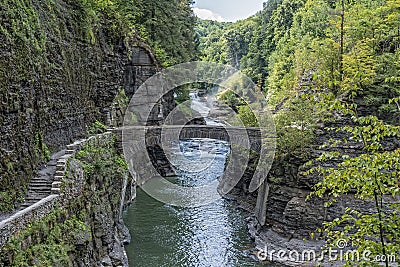 The Lower Falls At Letchworth Stock Photo