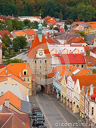 Lower Gate in Domazlice Stock Photo