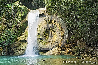 Limon waterfall, Dominican Republic Stock Photo