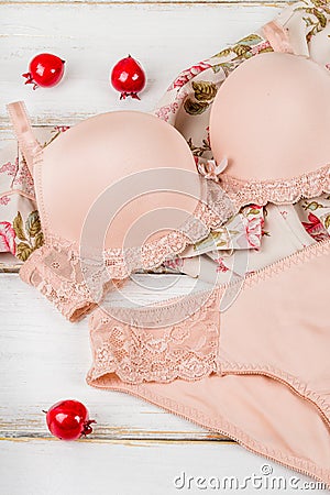 Lower lingerie bra and panties Stock Photo
