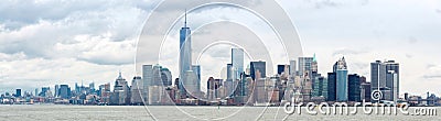 Lower Manhatta NYC Panorama Stock Photo