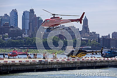 Lower Manhattan Heliport - New York City Editorial Stock Photo