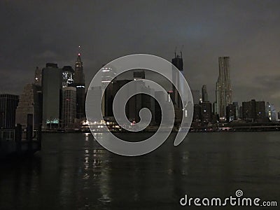 Lower Manhattan without Power Editorial Stock Photo