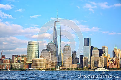 Lower Manhattan skyscrapers Stock Photo