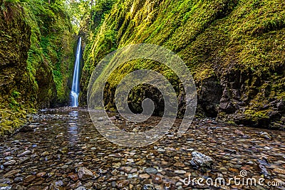 Lower Oneonta falls in Columbia River Gorge, Oregon Stock Photo