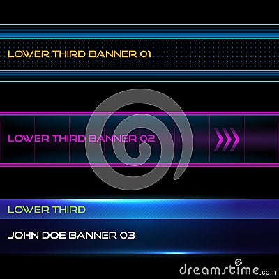 Lower third banners Vector Illustration
