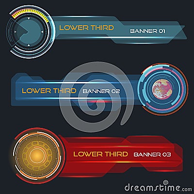 Lower third banners Vector Illustration