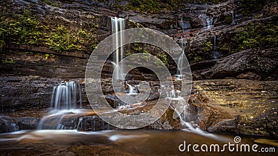 Lower Wentworth Falls Stock Photo