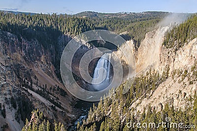 Lower Yellowstone Falls Stock Photo