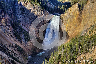 Lower Yellowstone Falls, Yellowstone NP Stock Photo