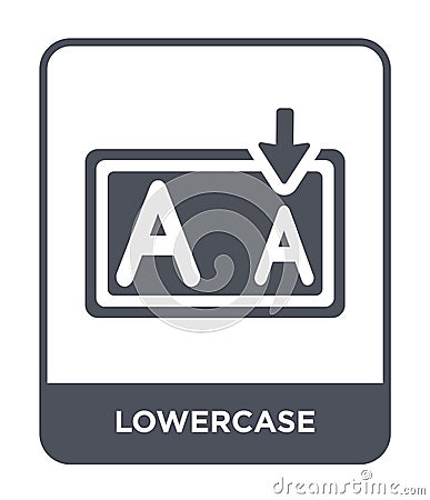 lowercase icon in trendy design style. lowercase icon isolated on white background. lowercase vector icon simple and modern flat Vector Illustration