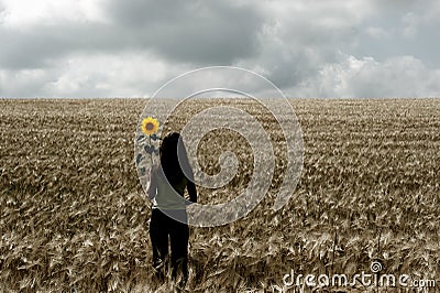 Lowering clouds Stock Photo