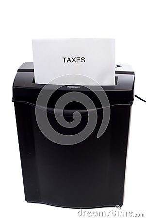 Lowering Taxes Stock Photo