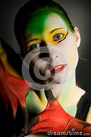 Lowkey bodypainting Stock Photo