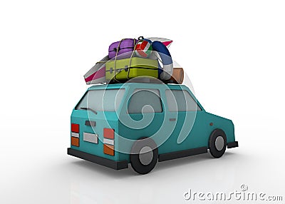 Lowpoly paper car Stock Photo