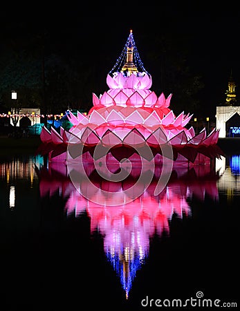 Loy kratong festival Stock Photo