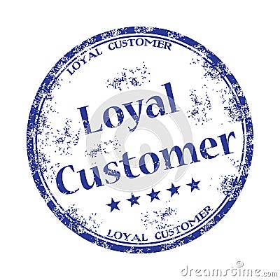 Loyal customer rubber stamp Vector Illustration