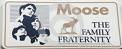 Loyal Order of the Moose, The Family Fraternity Editorial Stock Photo