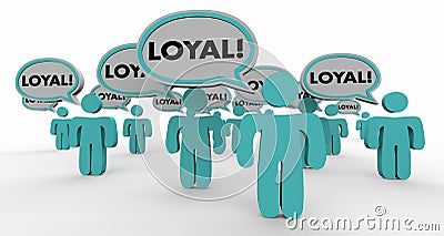 Loyal Return Customers Audience Speech Bubble People 3d Illustration Stock Photo