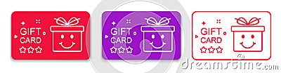 Loyalty card, collect bonus points, redeem gift, discount program symbol, quality business concept, win present, earn reward sign Vector Illustration