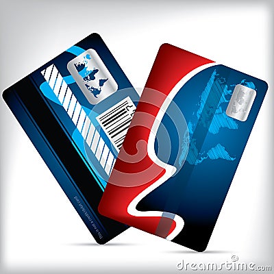 Loyalty card design front and back Vector Illustration