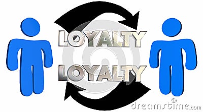 Loyalty Customer Employee Relationship People Arrows Stock Photo