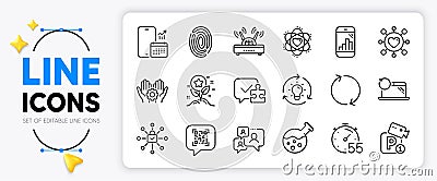 Loyalty points, Refresh and Timer line icons. For web app. Vector Stock Photo