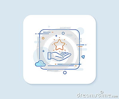 Loyalty program line icon. Bonus points. Discount star. Vector Vector Illustration