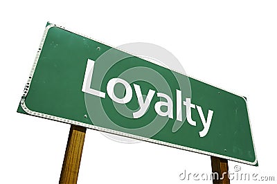 Loyalty road sign Stock Photo