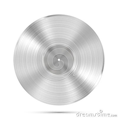 LP platinum Record icon, Gramophone music object Vector Illustration