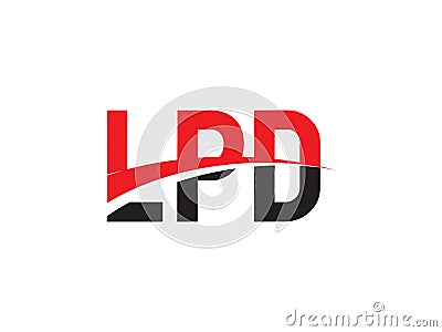 LPD Letter Initial Logo Design Vector Illustration