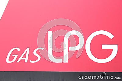 LPG gas sign and symbols Stock Photo