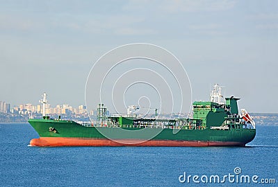 LPG (liquid petroleum gas) tanker at sea Stock Photo