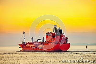 LPG Tanker ship at sea Stock Photo