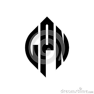 LPN circle letter logo design with circle and ellipse shape. LPN ellipse letters with typographic style. The three initials form a Vector Illustration