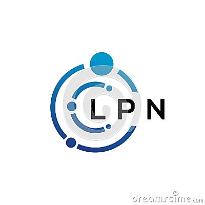 LPN letter technology logo design on white background. LPN creative initials letter IT logo concept. LPN letter design Vector Illustration