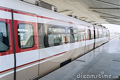 LRT Jakarta Train waiting for passengers Editorial Stock Photo