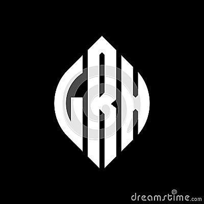 LRX circle letter logo design with circle and ellipse shape. LRX ellipse letters with typographic style. The three initials form a Vector Illustration