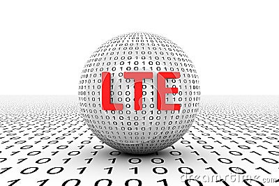 LTE conceptual sphere Cartoon Illustration