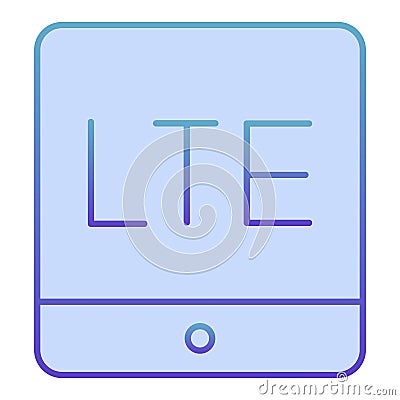 Lte coverage flat icon. 4g internet blue icons in trendy flat style. Networking concept gradient style design, designed Vector Illustration