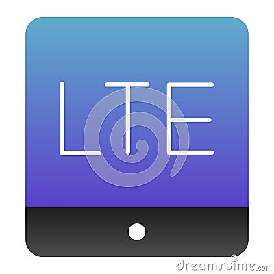 Lte coverage flat icon. 4g internet color icons in trendy flat style. Networking concept gradient style design, designed Vector Illustration