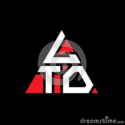 LTO triangle letter logo design with triangle shape. LTO triangle logo design monogram. LTO triangle vector logo template with red Vector Illustration
