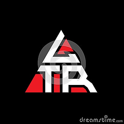 LTR triangle letter logo design with triangle shape. LTR triangle logo design monogram. LTR triangle vector logo template with red Vector Illustration