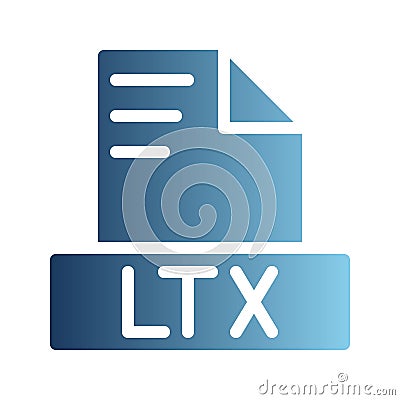 Ltx document file text icons, with stylish gradients. Can be used for websites, UI and mobile apps Vector Illustration