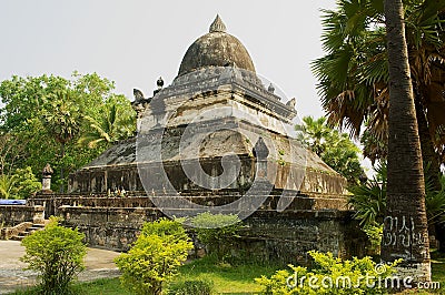 That Mak Mo stupa at the Wat Visounnarath temple in Luang Prabang, Laos. Editorial Stock Photo