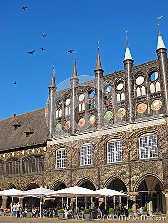 Lubeck town hall Editorial Stock Photo