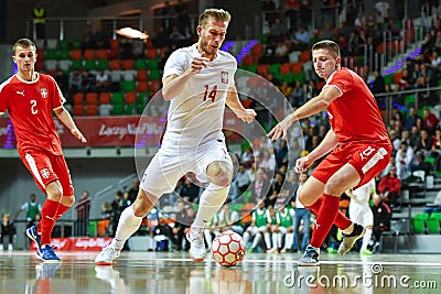 Futsal friendly match Poland vs Serbia 4:1 Editorial Stock Photo